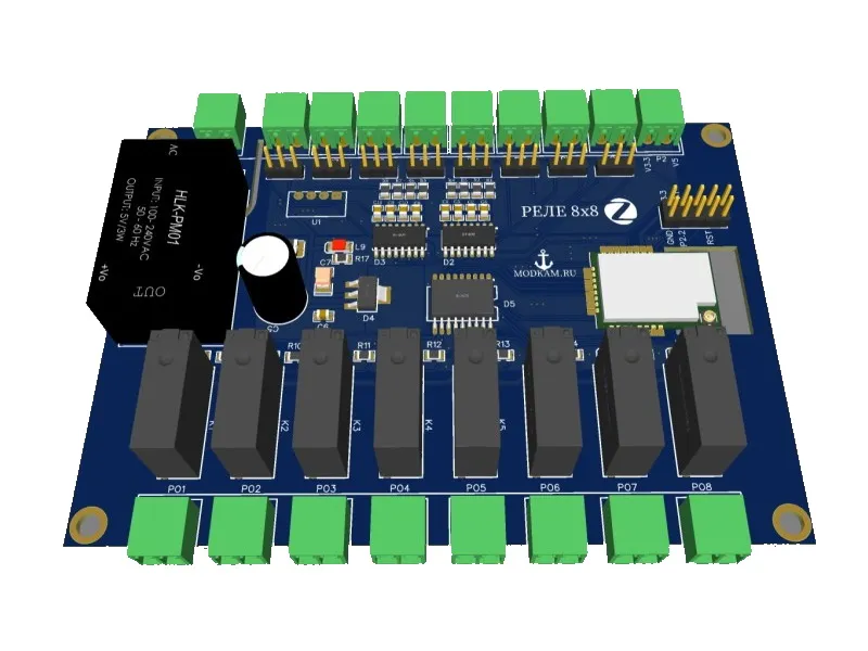 DIYRuZ R8_8 — DIY 8 Channel Relay