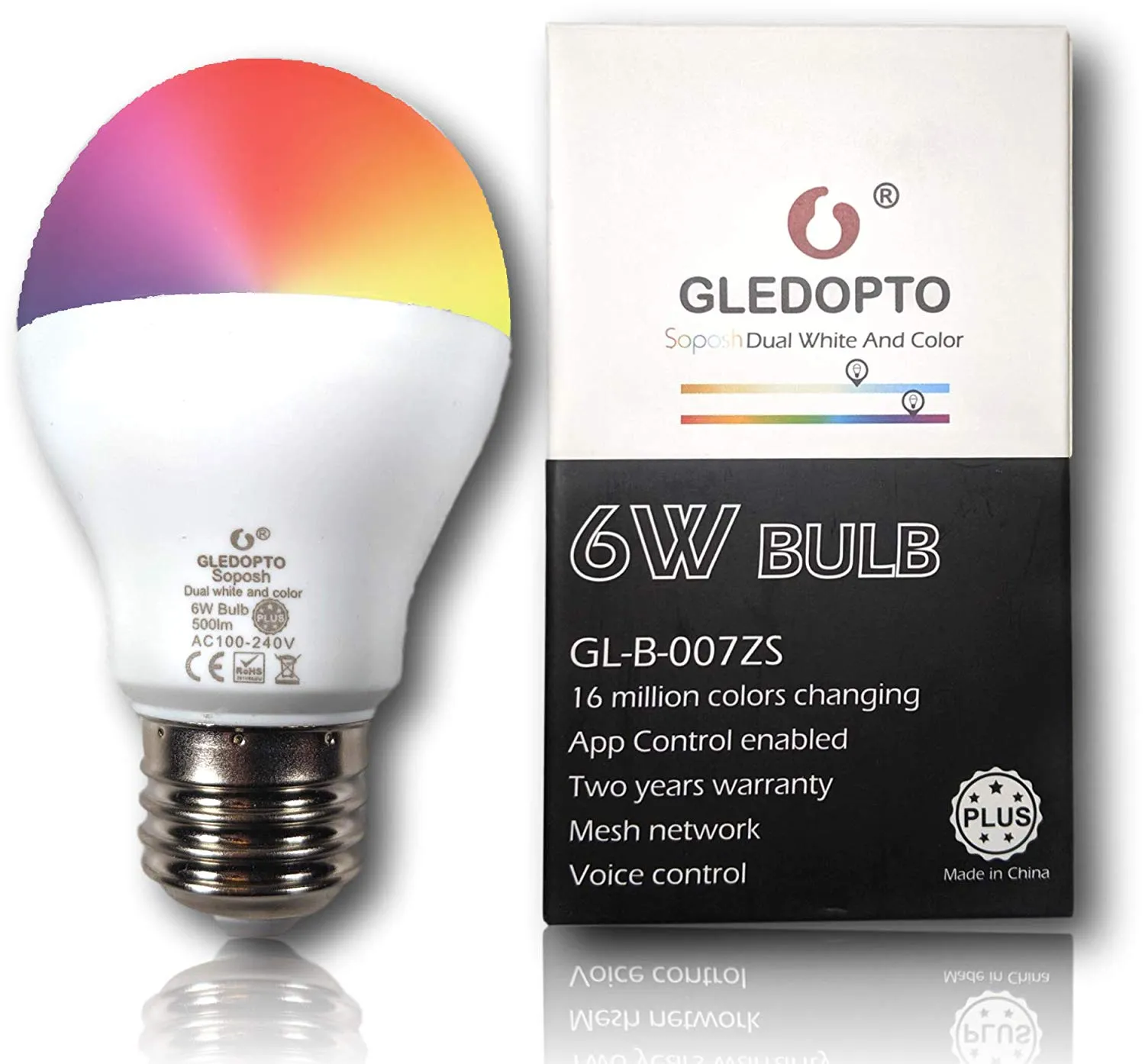 Gledopto GL-B-007ZS — 6W Dual White And Color Bulb Plus