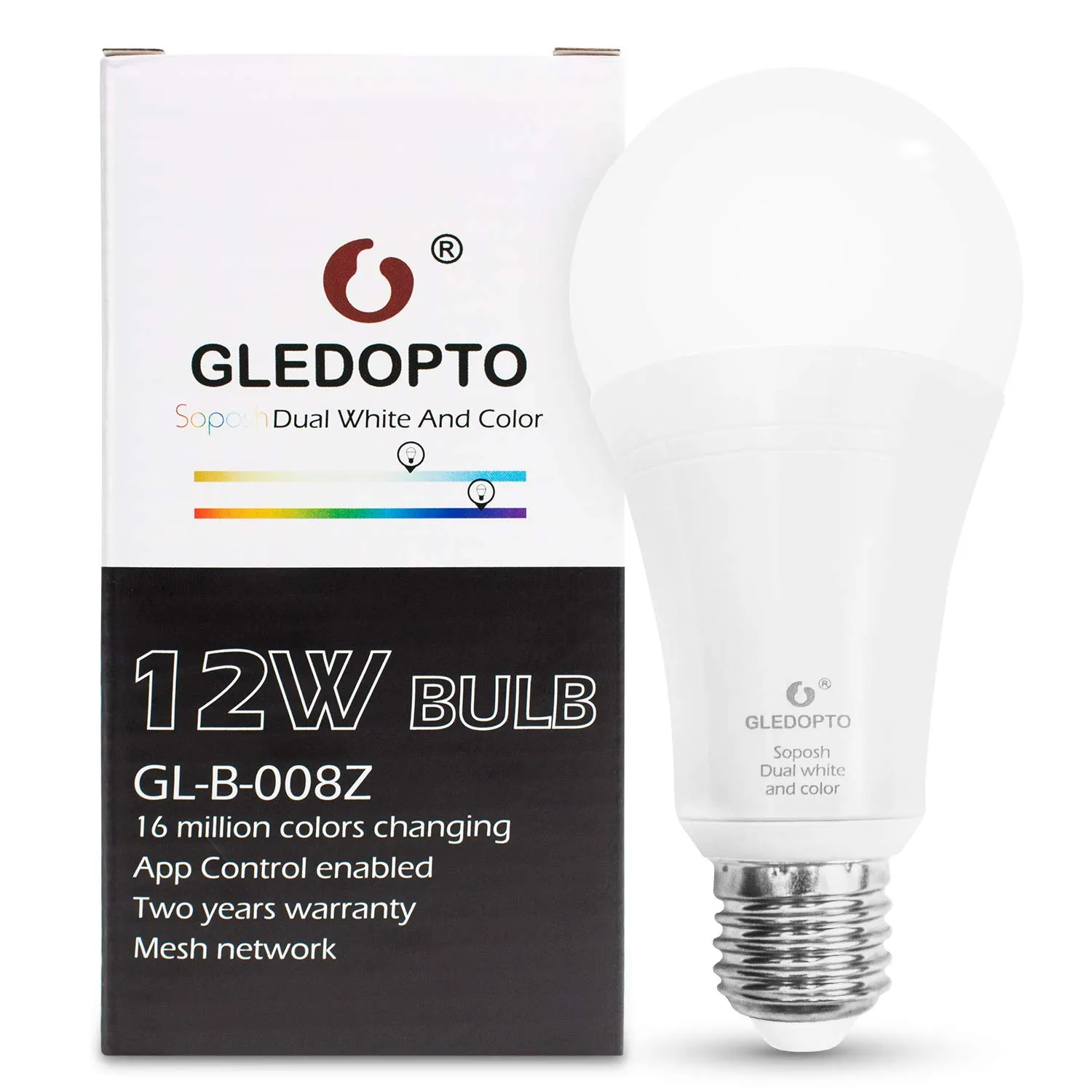 Gledopto GL-B-008Z — 12W RGB+Dual White LED Bulb