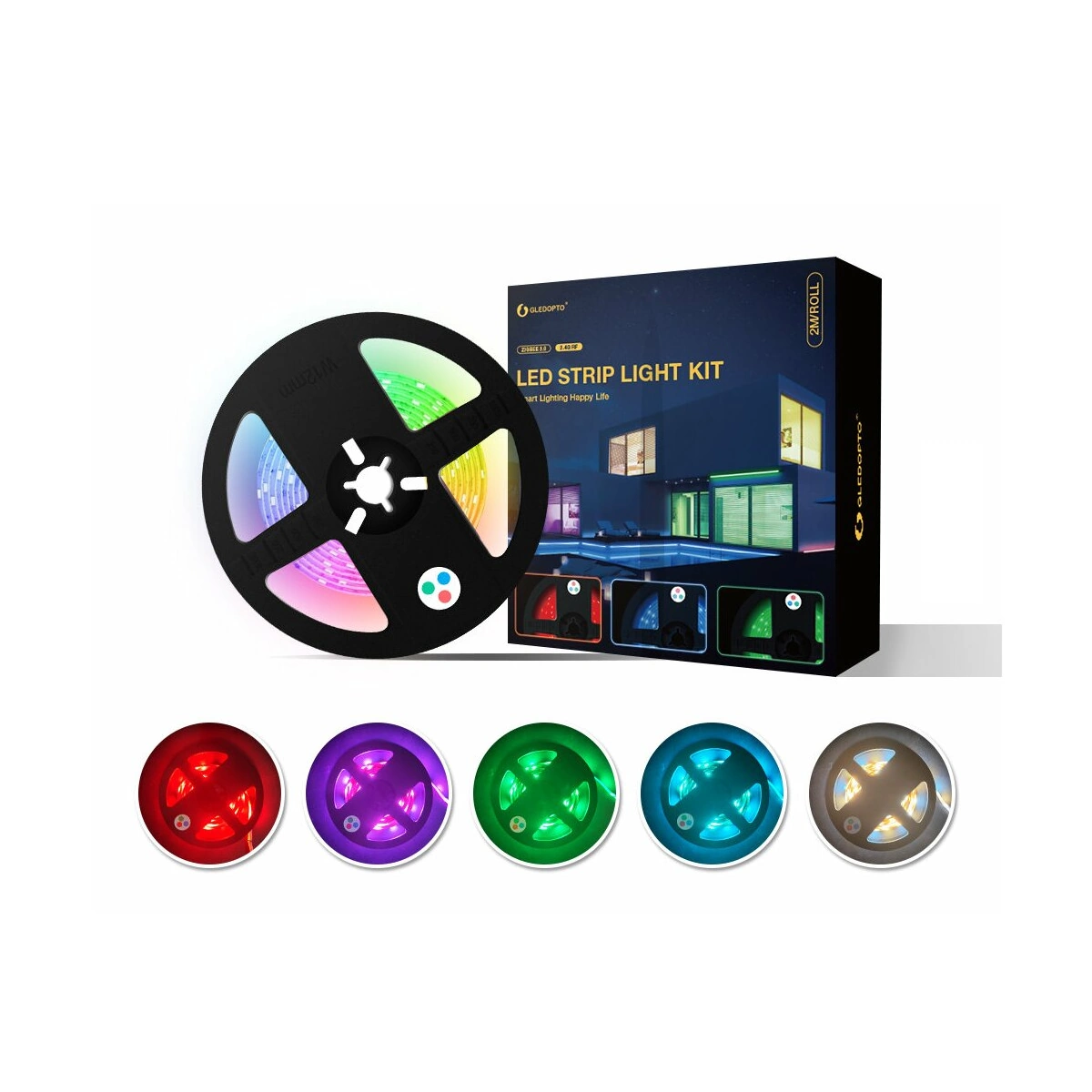 Gledopto GL-C-004P — Light Strip Set 2m RGBCCT Color Change - PRO Series