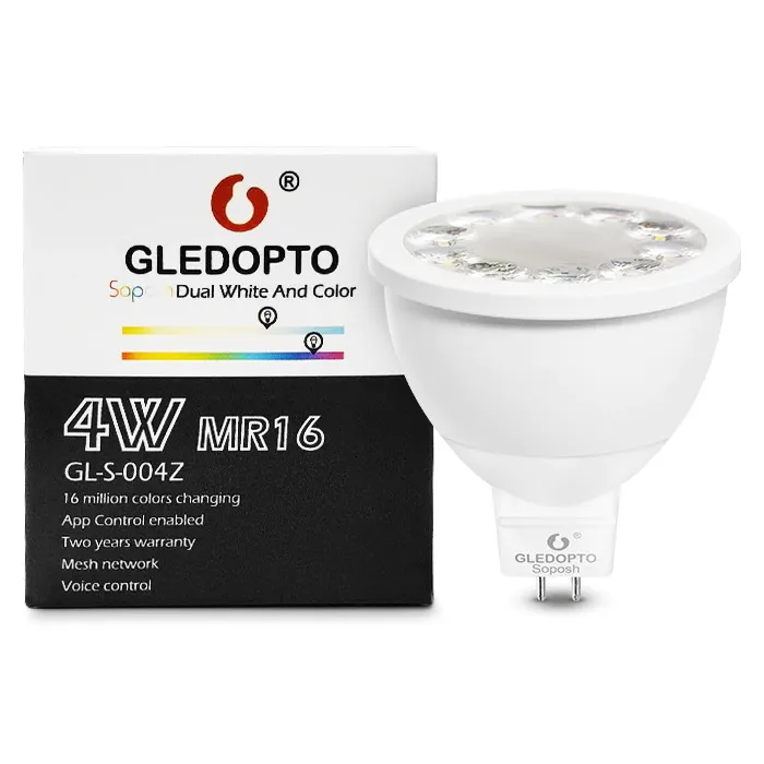 Gledopto GL-S-004Z — 4W MR16 Dual White and Color 30°