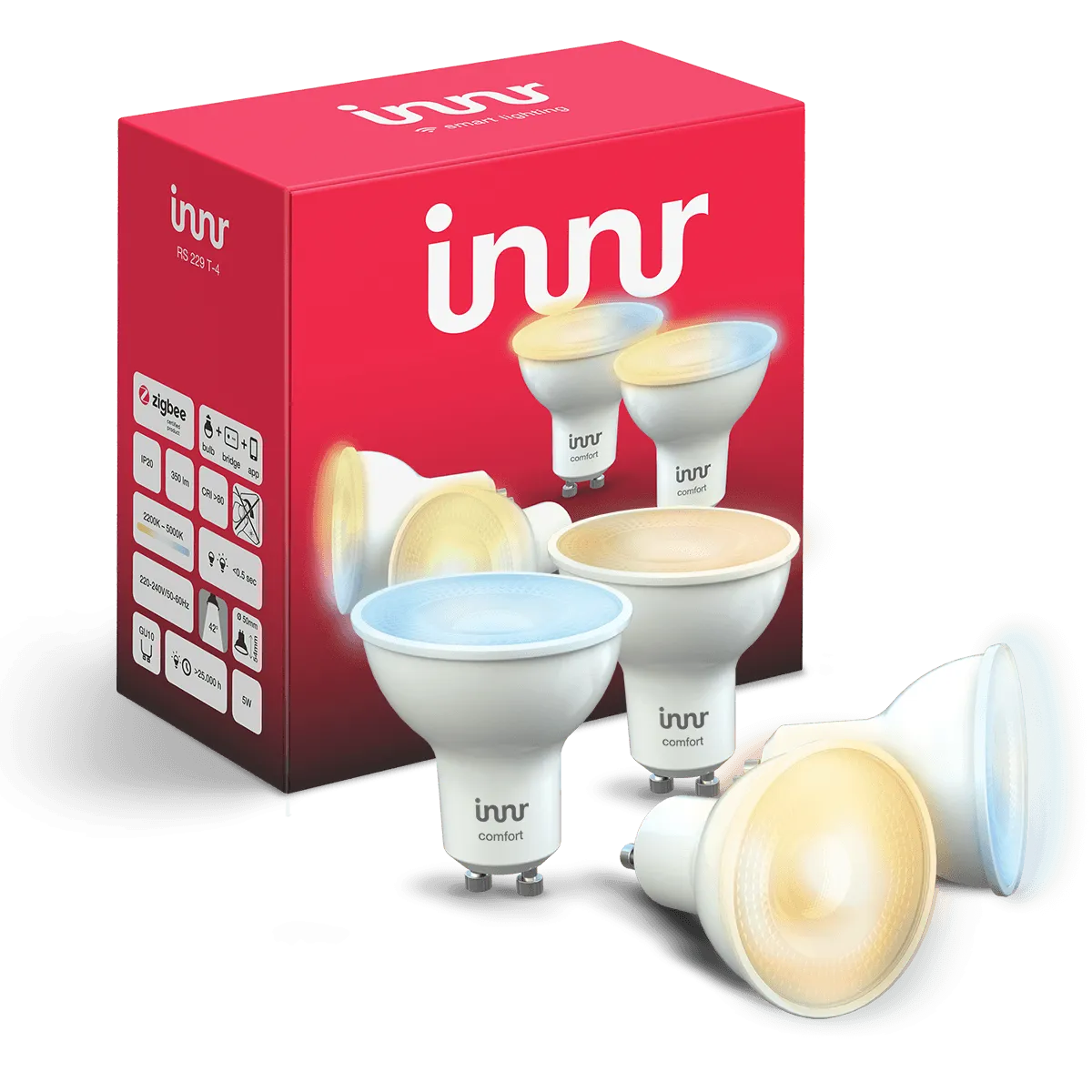 Innr RS 229 T — Tunable White Spot Single Lens GU10 Bulb