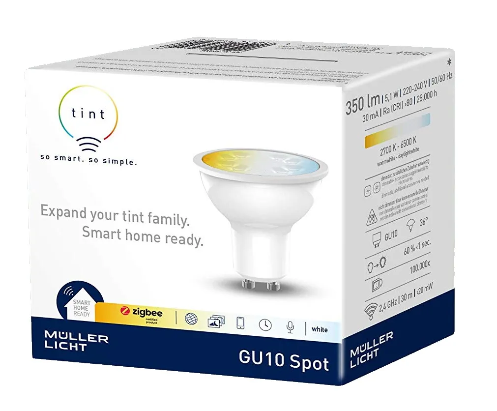 Müller Licht 404006 — Tint Reflektor 350lm GU10 CCT Bulb