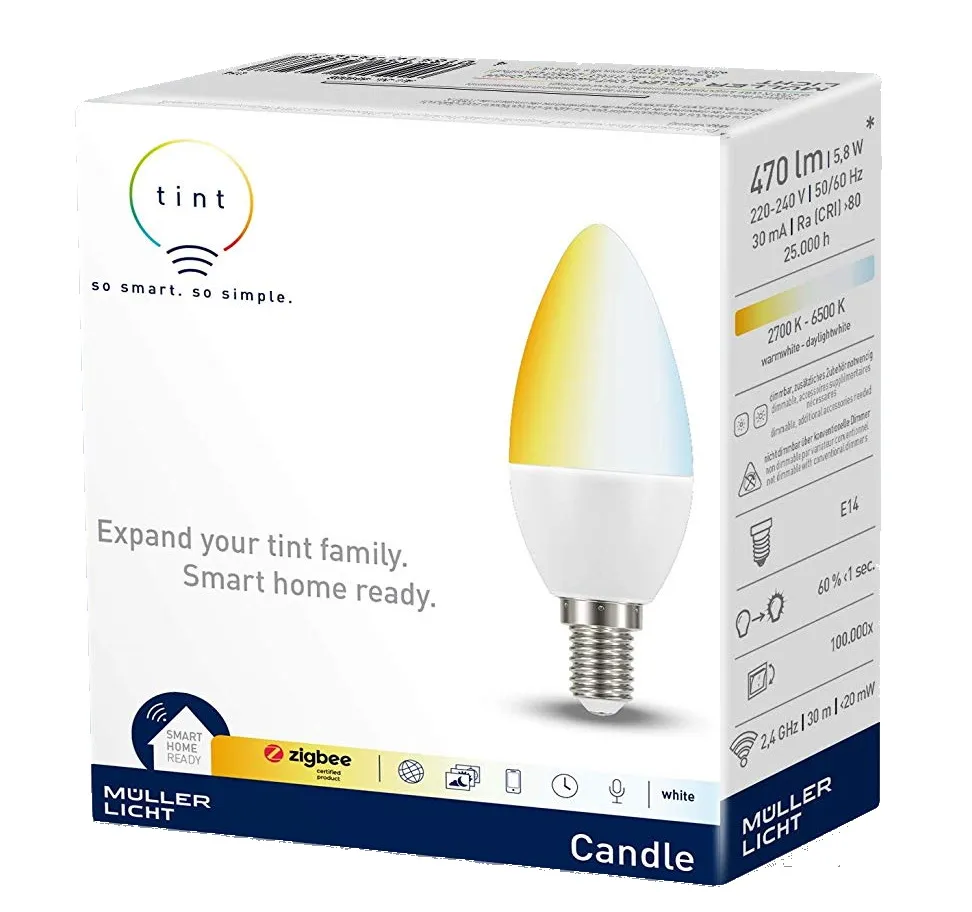 Müller Licht 404008 — Tint C35 470lm E14 CCT Bulb
