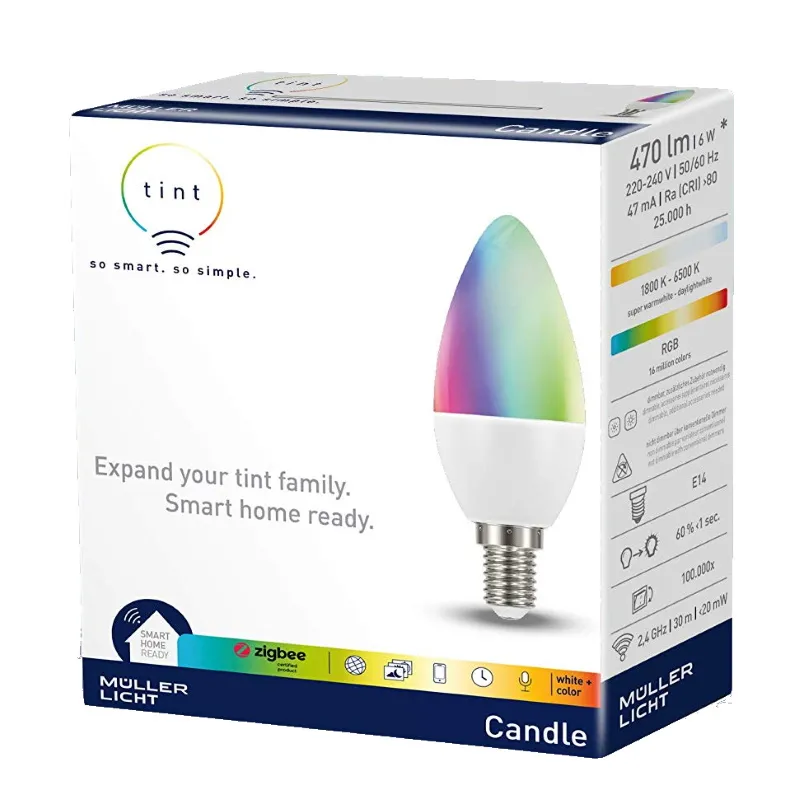 Müller Licht 404019 — Tint C35 470lm E14 RGBCCT Bulb