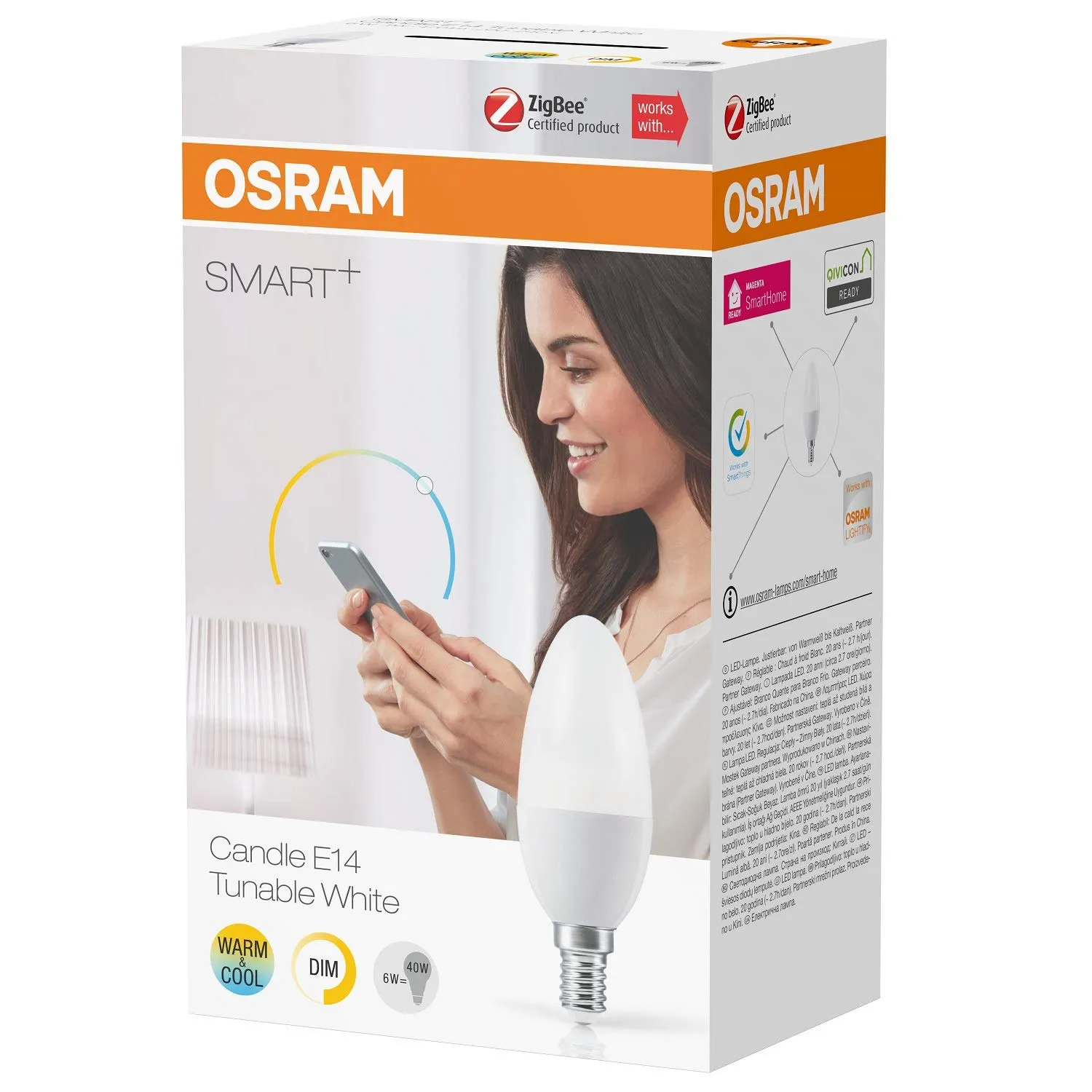 OSRAM AC08562 — Smart+ Candle E14 Tunable White