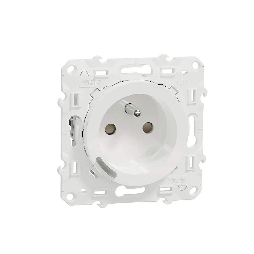 Schneider Electric S520559 — Wiser Wiser Odace Prise 2P+T 16A Blanc