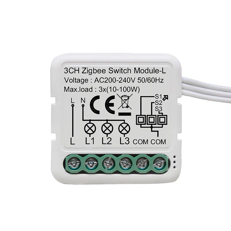 Tuya SML-03Z-L — Switch Module 3 Channel No Neutral